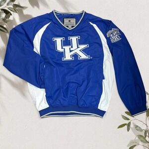Kentucky Wildcats Colosseum Pullover Windbreaker Blue White Mens Size Small